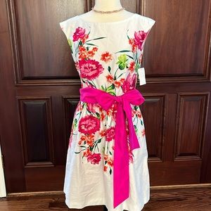 Eliza J. Floral Fit & Flare Dress - size 4 - NWT